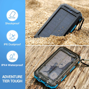 Banco de Energía Solar de 20000mAh con Entrada Dual USB y Tipo-C, Diseño Impermeable, Puede Cargar 2 Dispositivos Simultáneamente, Fuente de Alimentación para Exteriores - Product Image 5
