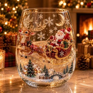 Nuovo Arrivo Transfrontaliero Moderno: Tazza Artistica in Vetro di Natale, Porta Uova in Vetro Borosilicato con Design Irregolare a Soffiatura e Pupazzo di Neve - Product Image 3