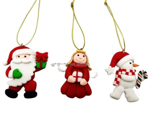 Décoration <span class=keywords><strong>de</strong></span> <span class=keywords><strong>noël</strong></span> en argile polymère, pour père <span class=keywords><strong>noël</strong></span>, <span class=keywords><strong>ange</strong></span>, bonhomme <span class=keywords><strong>de</strong></span> neige, vente en gros, original - Product Image 1