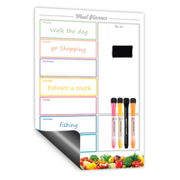 Planificateur de repas hebdomadaire décoratif Art Déco A4 A5, magnétique pour réfrigérateur, effaçable à sec, mobile, sans colle, pour la famille, la maison, le bureau, l'école