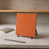 Autocollants muraux décoratifs en feutre PET texturé orange chaud pour la décoration de la maison, du bureau, de la salle d'étude, de la chambre à coucher et du salon