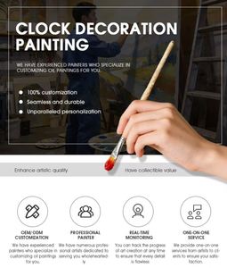 Modern Luxury Poster Printing Crystal Porcelain Painting Mural <b>Silent</b> <b>Clock</b> Feather <b>Wall</b> <b>Clock</b> Living Room Home Decoration Frame - Product Image 4