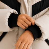 Veste matelassée pour femme, col large surdimensionné, chaude pour l'hiver, pliable, isolée, rembourrée, coupe classique, respirante, nylon/cachemire