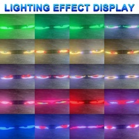 Lumière LED RGB pour voiture, camion et poids lourd, avec écran souple intelligent à commande à distance PEL, affichage dynamique clignotant, effet œil de démon.