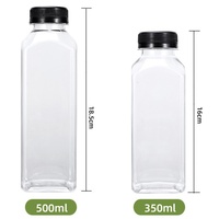 Bouteilles de jus en PET vides sans BPA de 8 oz et 12 oz, très vendues, avec bouchons inviolables blancs, pour jus, smoothies, boissons et eau