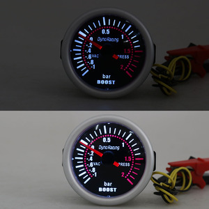 Indicatore di Pressione Turbo Universale Dynoracing da 2'' <span class=keywords><strong>52mm</strong></span> con Lente Fumè, Manometro Digitale a LED a Barra per Auto da 12V con Puntatore - Product Image 6