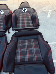 Housse de siège en cuir Nappa, ensemble complet, ajustement universel, housse de siège de voiture de luxe pour <span class=keywords><strong>Volkswagen</strong></span> GTI - Product Image 4