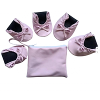 Chaussures pliables avec lien pour cheveux, cadeau de mariage, ballerines pliables