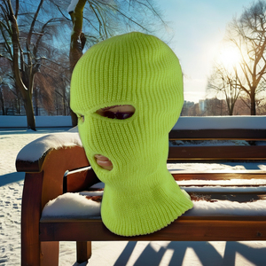 Ngoài Trời Giá Rẻ Dệt Kim Balaclava Hat Ba 3 Lỗ Trượt Tuyết Maskss Beanie Với Biểu Tượng Tùy Chỉnh Trượt Tuyết Hat Balaclava Unisex Người Lớn Trẻ Em - Product Image 4