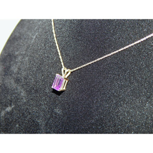 Catena in filigrana in oro 14k con collana pendente in ametista 14k - Product Image 3