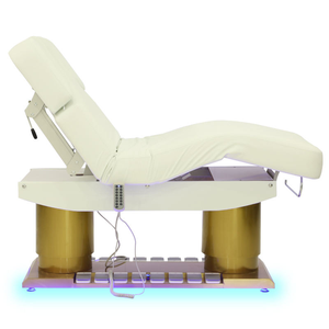 <span class=keywords><strong>Lit</strong></span> de massage électrique motorisé - Norme européenne, base dorée, éclairage LED, <span class=keywords><strong>lit</strong></span> de spa chauffant pour salon - Product Image 5