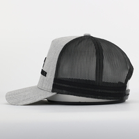 Gorra de malla de 5 paneles de alta calidad para hombre, Logo bordado personalizado, gorra de camionero clásica para deportes al aire libre, lona de algodón 100%