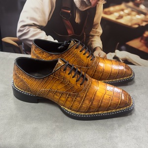 Zapatos Formales de Cuero para Hombre, Coloridos, con Cordones, Punta en Pico, 100% Cuero, Zapatos de Boda Antideslizantes - Product Image 3