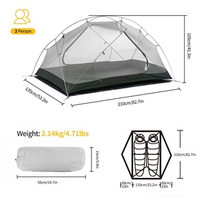 Waterproof Ultralight Camping <b>Tent</b> Carpas Luxurystone Big <b>Tent</b> Ripstop Nylon 3- 4 Person <b>Tent</b> Outdoor Quality Four Season 2pcs - Product Image 3