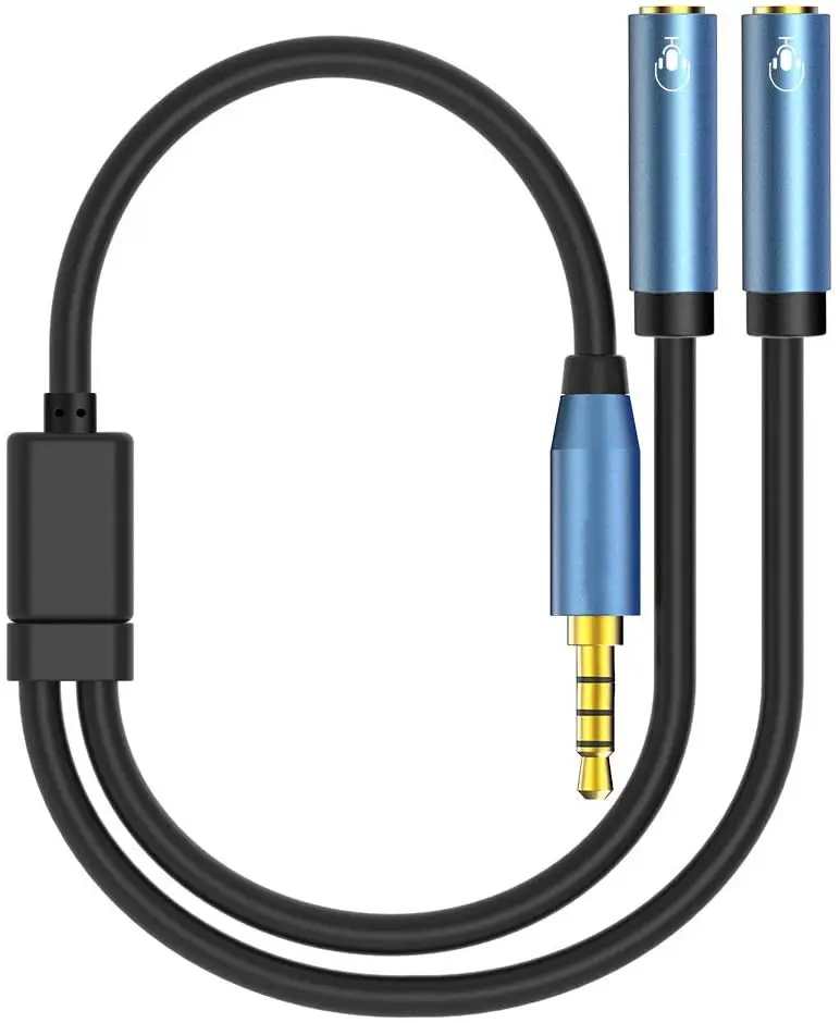 Kopfhörer 3,5mm Splitter-Mikrofon kabel für Computer-Headset 3,5mm Buchse zu 2 Dual-Stecker-Mikrofon Audio-Stereo-Buchse Kopfhörer anschluss