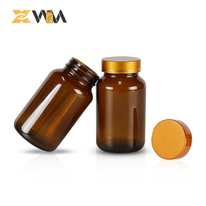 Customized Brown Glass Capsule Bottle Transparent Glass Pharmaceutical <b>Packaging</b> For Health Products With Screw Cap - Product Image 5