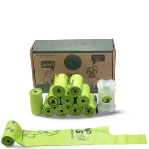 Biểu tượng tùy chỉnh compostable Dog Poo túi phân hủy sinh học pbat PLA tinh bột ngô Pet Dog chất thải poop Poo Túi