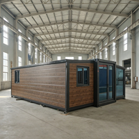 Fabricant de maisons conteneurs extensibles de 30 et 40 pieds, étanches, résistantes au feu, en panneaux sandwich, préfabriquées en acier, 3 chambres