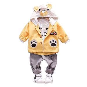 Conjuntos de Ropa para Niños al por Mayor, Estilo de Diseño de Moda, Sudaderas con Capucha y Pantalones Deportivos para Niños, Conjunto de 3 Piezas - Product Image 1