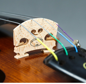 ไวโอลินคุณภาพสูงขายส่ง ทำจากไม้สนแท้ด้านหน้า ไม้เมเปิ้ลด้านหลัง พร้อมอุปกรณ์เสริม ฟิงเกอร์บอร์ดไม้มะเกลือ - Product Image 2