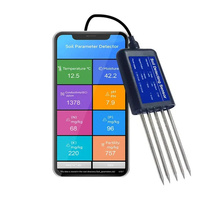 IMHOO Testeur de sol USB 8-en-1 NPK EC pH Salinité Température Analyseur Numérique pour l'Agriculture de Précision
