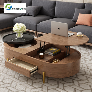 Neues Design Moderner Tisch Tee tisch Set mit kleinem Hocker Wohnzimmer möbel Couch tisch - Product Image 4