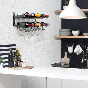 Produit à vendre populaire Séchoir à verre à vin du câble Étagère de rangement des couverts de la cave à vin Porte-verre suspendu - Product Image 2