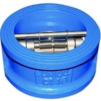 Válvula de Retención de Disco de Acero Inoxidable 304 PN16 de 4 Pulgadas de Una Vía, Tipo Wafer de Doble Placa, de Fábrica China Veyron