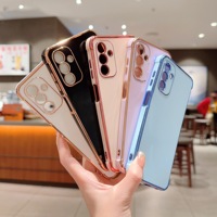 Placage 6D antichoc doux Simple coque de téléphone pour Samsung Galaxy A54 A53 A52 A34 A33 A23 A14 5G A13 4G A12 housse galvanisée