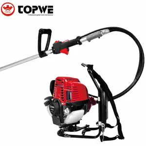 TOPWE High Efficiency Air-cooled Backpack Grass Cutter Tools 4 Stroke Petrol Grass Trimmer