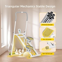 Steppeur multifonctionnel pour la maison, machine de fitness avec plateforme de torsion de la taille et 3 angles de pédale réglables (Plastique)