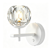 Applique Murale en Cristal Nordique Moderne Minimaliste Personnalisée, Luminaire de Coiffeuse pour Chambre à Coucher, Miroir de Maquillage et Armoire à Miroir, Hôtel