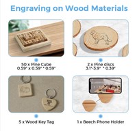 Kit de Matériaux de Gravure au Laser, Plaque en Bois pour Gravure Personnalisée, Logo Personnalisé pour Kit DIY, Gravure CNC au Laser