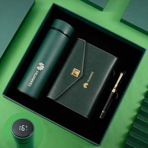 New Luxurious Corporate Gift Set Pen Loose Leaf Journal Diary Notebook with Vacuum <b>Mug</b> for Christmas Gifts Sets for Women/man - Product Image 1