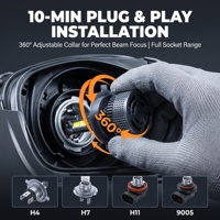 Bombillas LED Personalizadas para Faros Delanteros de Automóvil, Disipación de Calor con Doble Tubo de Cobre, H7 H11 9005 9006, Súper Brillantes 6000K, Luz Automotriz