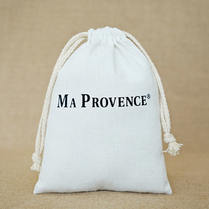 Medium Canvas Cotton Drawstring Bag Personalized Screen Printed Organic <b>Reusable</b> Drawstring <b>Pouch</b> Holiday Gift Cotton Bag - Product Image 2