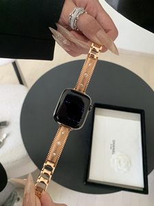 Correa de reloj de metal con diamantes para mujer, compatible con Apple Watch Series 10/9/8/7/SE/6/5, pulsera de lujo, accesorio de repuesto para iWatch - Product Image 3