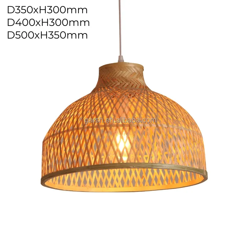 Handmade Wicker Hanging Lamps Rattan Pendant Light Bamboo Weaving Lamp