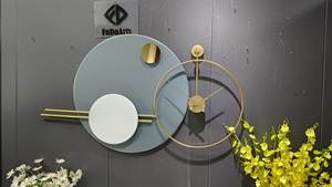 Nouveau luxe 91X70cm chinois fer horloge décoration lumière élégante tenture murale pour salon canapé fond livraison directe - Product Image 4