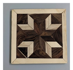 Baldosas de Madera Geométricas Personalizadas para Pisos y Revestimientos de Paredes Hechas con Madera de Sheesham y Pino para Diseño Interior Moderno - Product Image 1