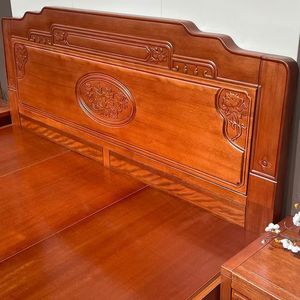 Solid Wood <b>Bed</b> Golden Rosewood Ming Qing Style Mortise And Tenon Structure High Box Double <b>Bed</b> Master Bedroom Furniture - Product Image 3