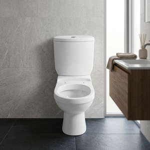 โถสุขภัณฑ์แบบสองชิ้น Aqua EWC ระบบกดน้ำสองปุ่ม วัสดุเซรามิก พร้อมท่อน้ำทิ้งแบบ S-Trap และ P-Trap ฝารองนั่งแบบปิดนุ่มนวล - Product Image 2