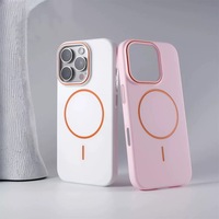 Coque antichoc magnétique fine et mate, couleur contrastée, respectueuse de la peau, pour iPhone 17 Pro Max 16