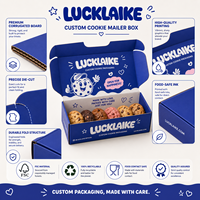 Boîte d'emballage pour biscuits en carton ondulé imprimée en couleur, recyclable, avec logo personnalisé et forme adaptable