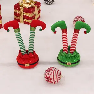 Commercio all'ingrosso New Christmas Handstand Elves Legs Holiday Party Wedding Event Room ornamenti per decorazioni natalizie