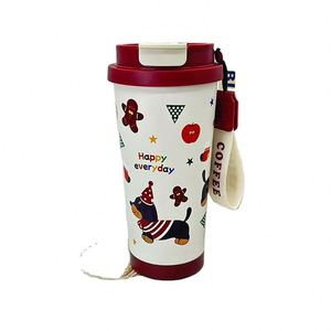 Tumbler Water Bottle for Car Use - Large Capacity With Built-In Straw 316 Stainless Steel Christmas Cups and Mugs - Product Image 1