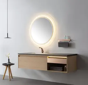 Espelhos de design personalizado com LED para banheiro pia dupla pia para banheiro armário pia para banheiro
