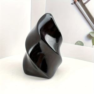Obsidienne polie naturelle en gros, cristal de guérison en forme de flamme, sculpture, décoration parfaite pour la maison, ornements de bureau, autres artisanats en cristal - Product Image 2