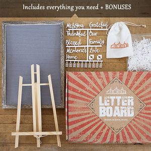 Bằng gỗ cảm thấy bảng thư màu Xám 16x12 inch cảm thấy bảng thư 680 biểu tượng có thể thay đổi cho báo giá ghi chú trang trại trang trí nội thất - Product Image 4