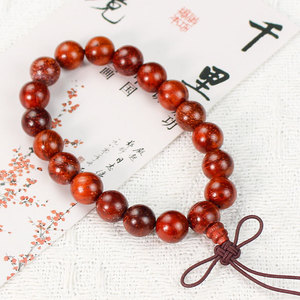 ฮงเอชแอล 101901 สร้อยข้อมือไม้โรสวูด 108 เม็ด ขัดเงาด้วยมือ พิธีกรรมทางศาสนา เครื่องประดับสะสมสำหรับทุกเพศ - Product Image 3